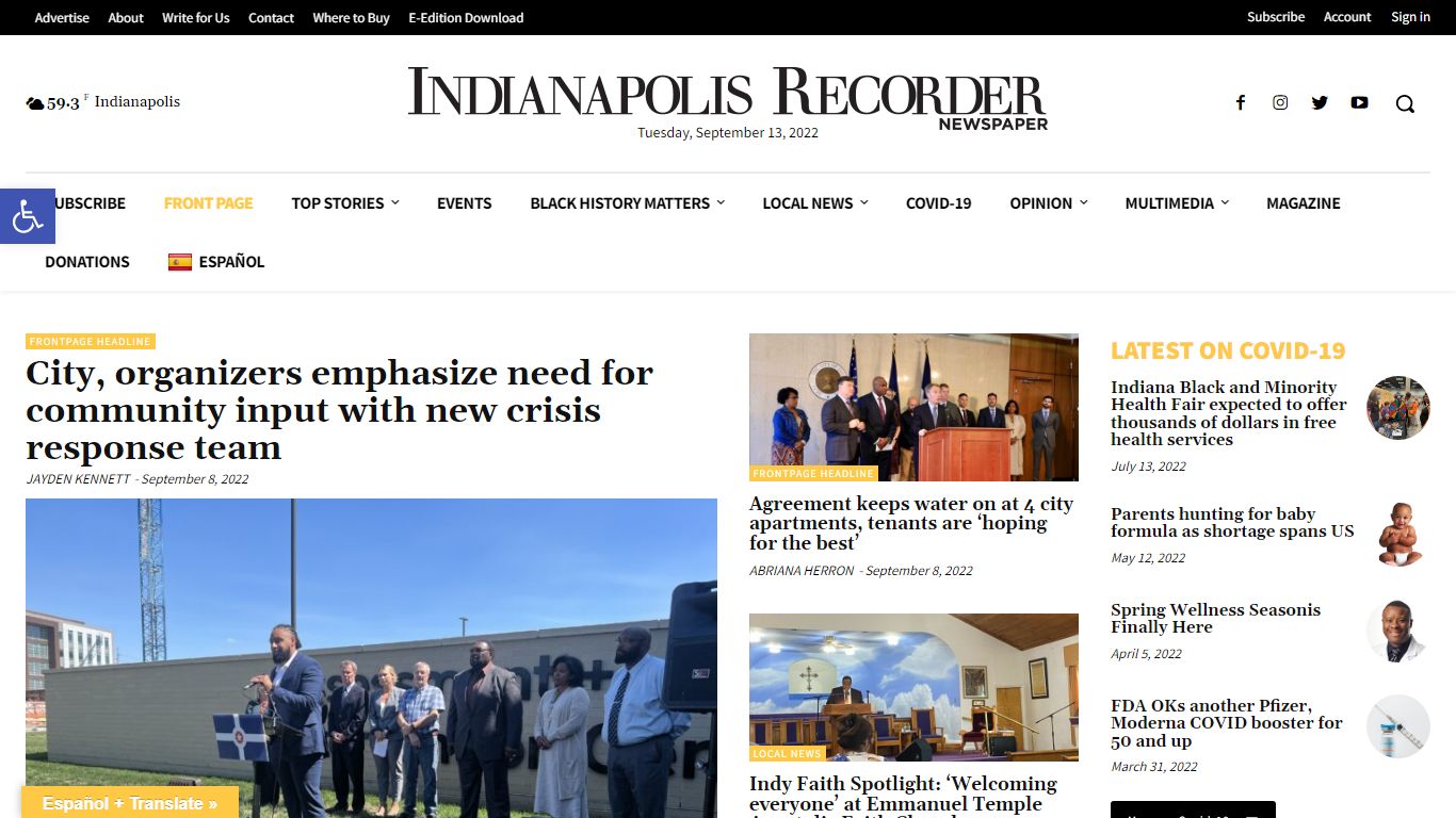 Homepage - Indianapolis Recorder